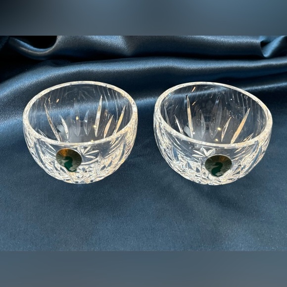 Set of 2 Waterford Crystal Condiment Set - Two Bowls 3 in Diameter NEW in Box - Picture 5 of 16
